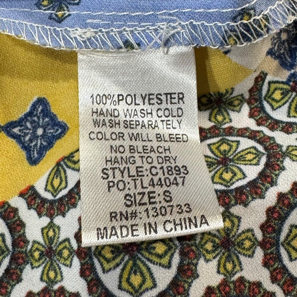 Umgee Patchwork Shift Dress Small - image 6